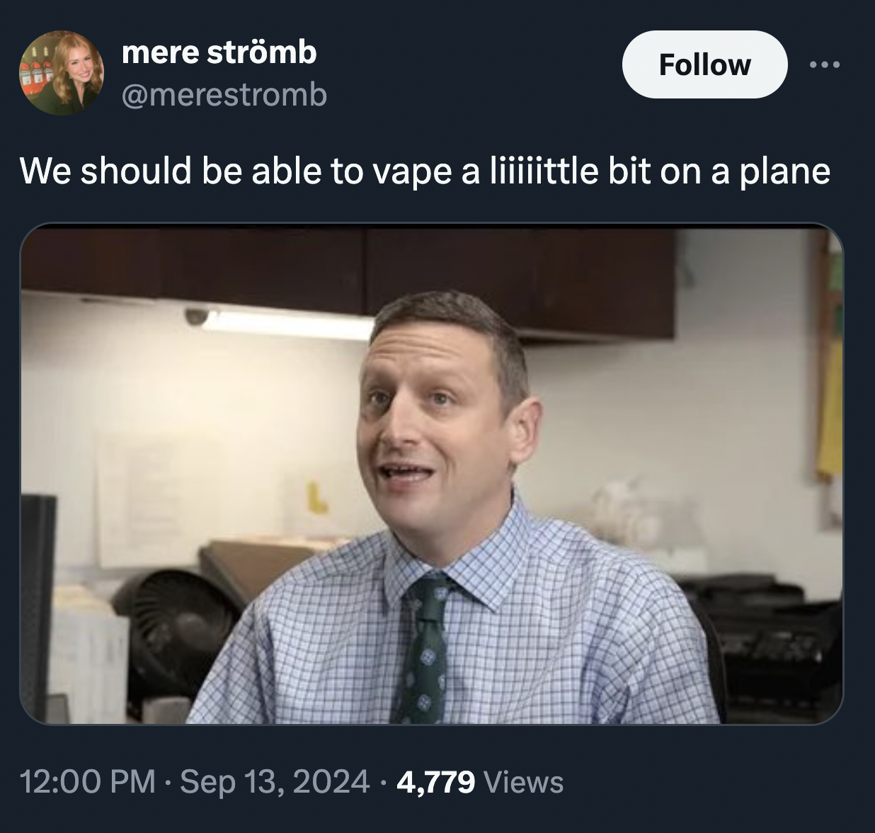 we should be able to look - mere strmb We should be able to vape a liiiiittle bit on a plane 4,779 Views